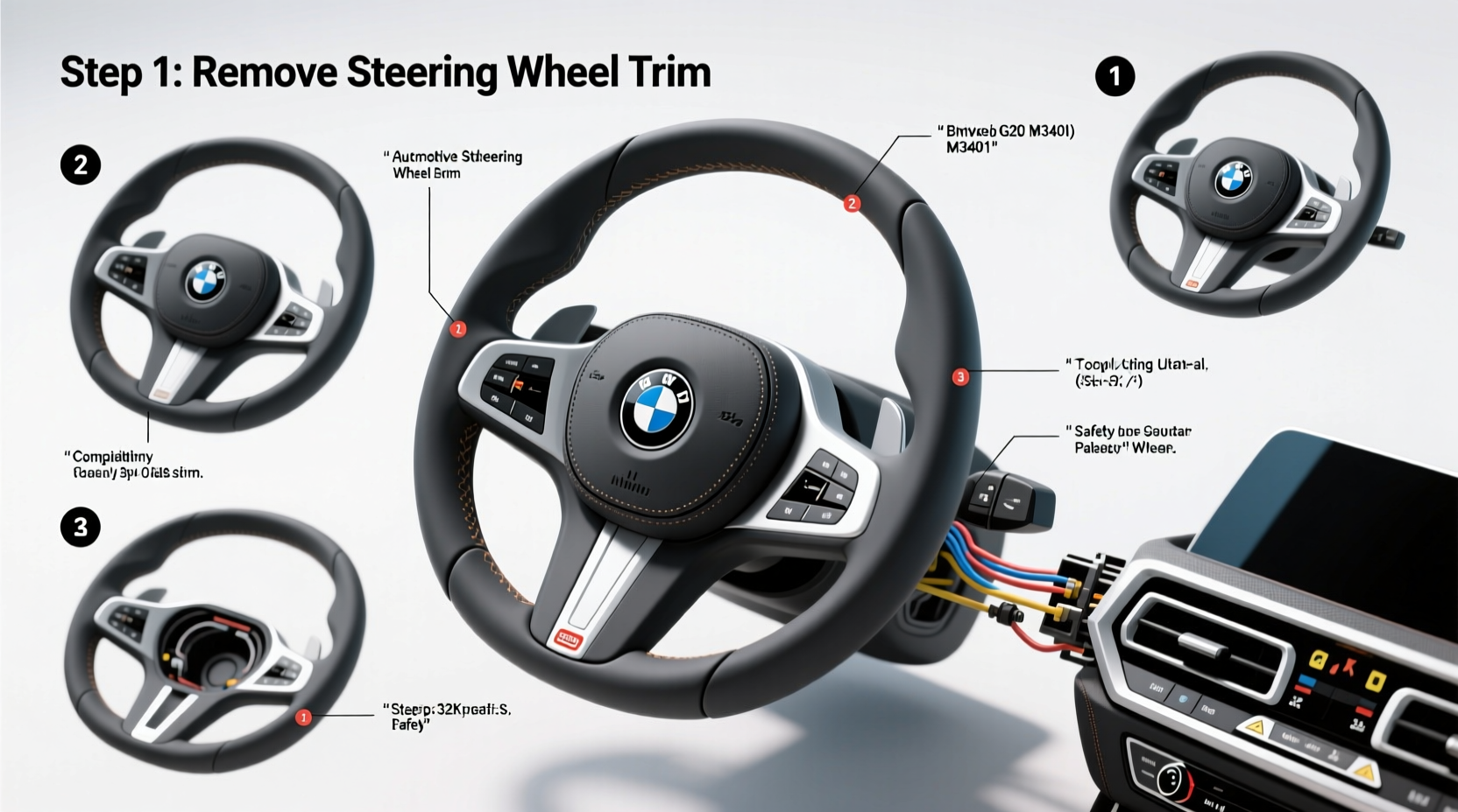 g20 m340i heated steering wheel install