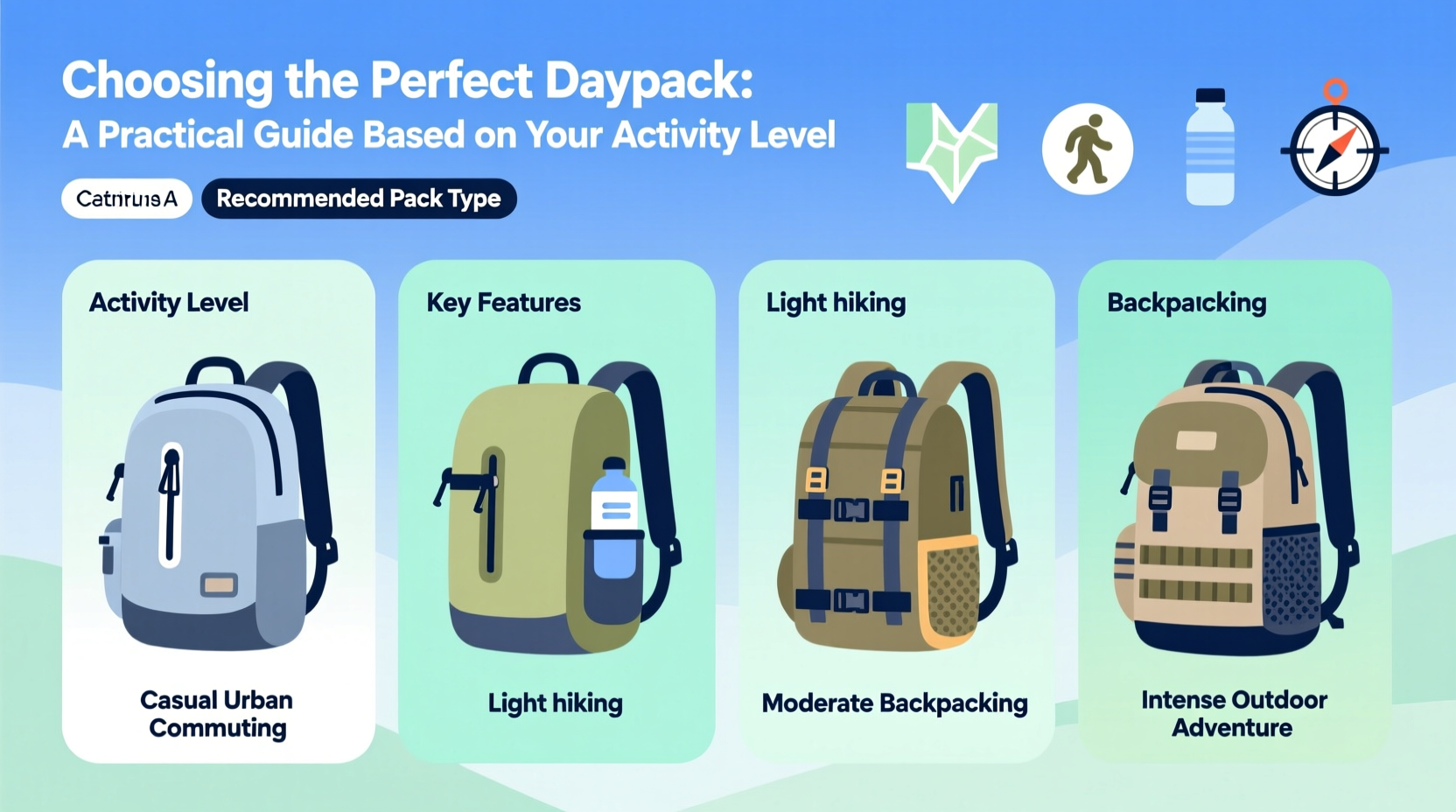 choosing the perfect daypack a practical guide based on your activity level