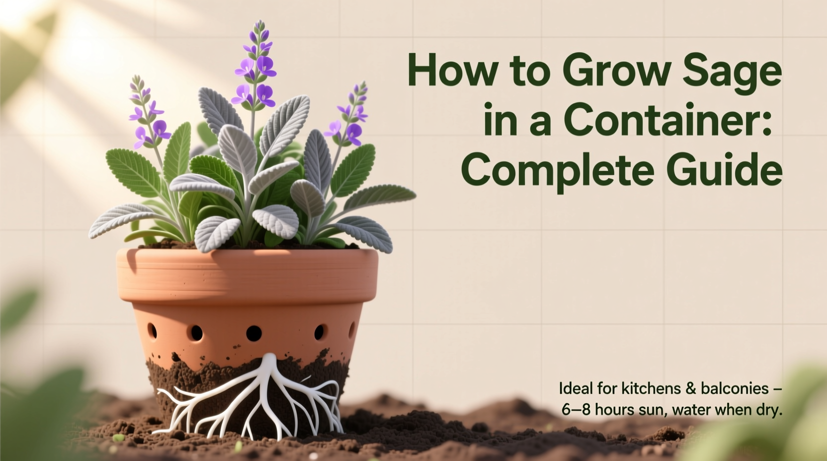 How to Grow Sage in a Container: Complete Guide