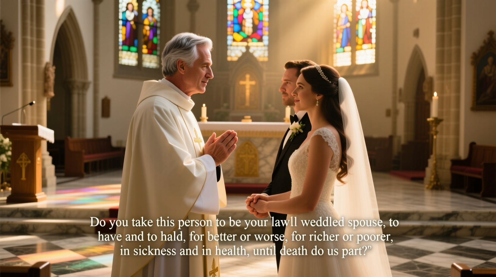 what does a priest say in a wedding