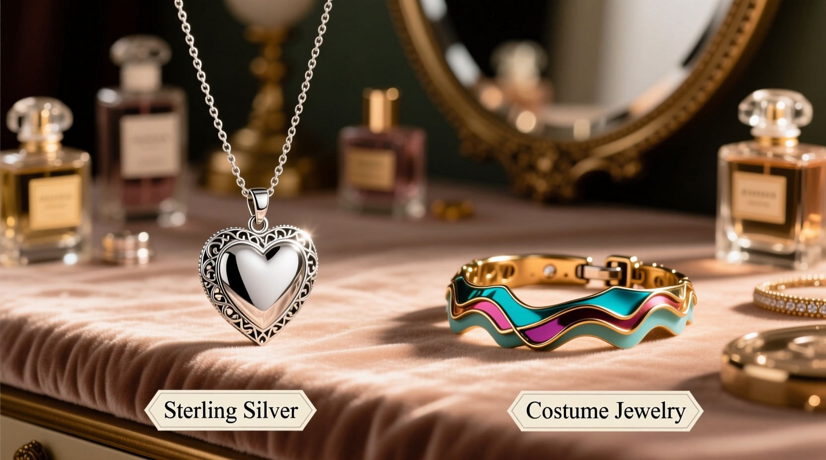sterling silver heart vs costume jewelry necklace is the upgrade worth it