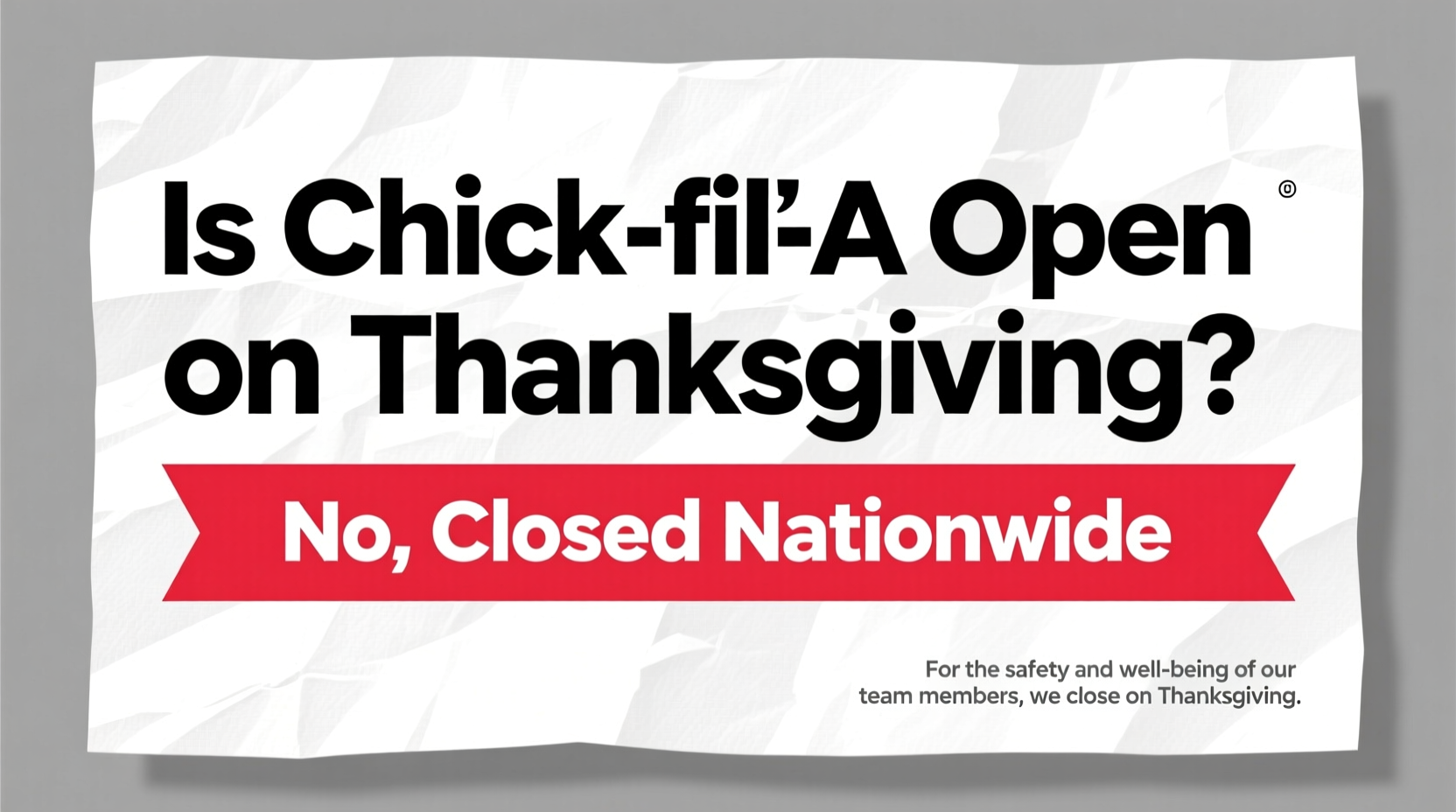 is chick fil a open on thanksgiving near me