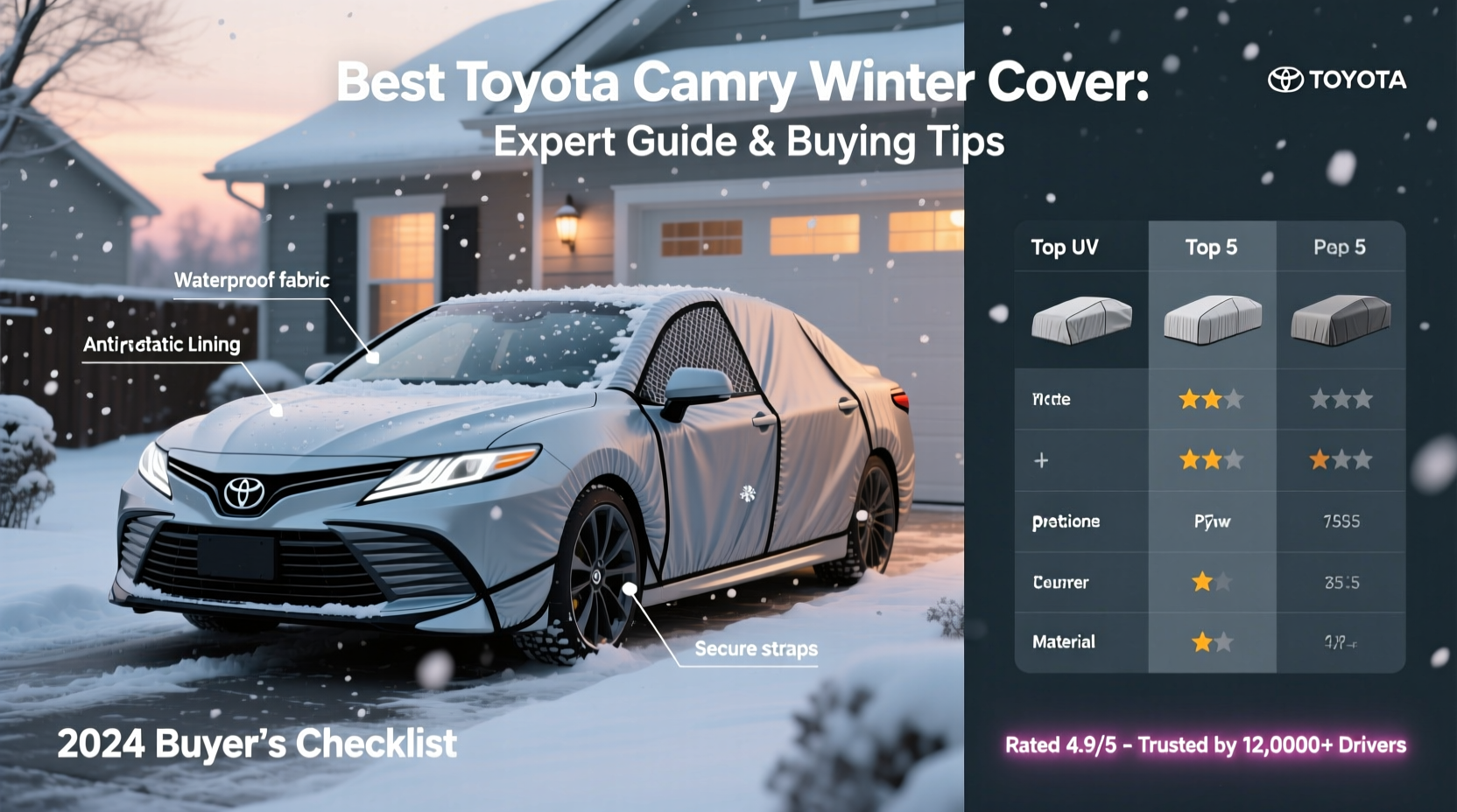 toyota camry winter cover