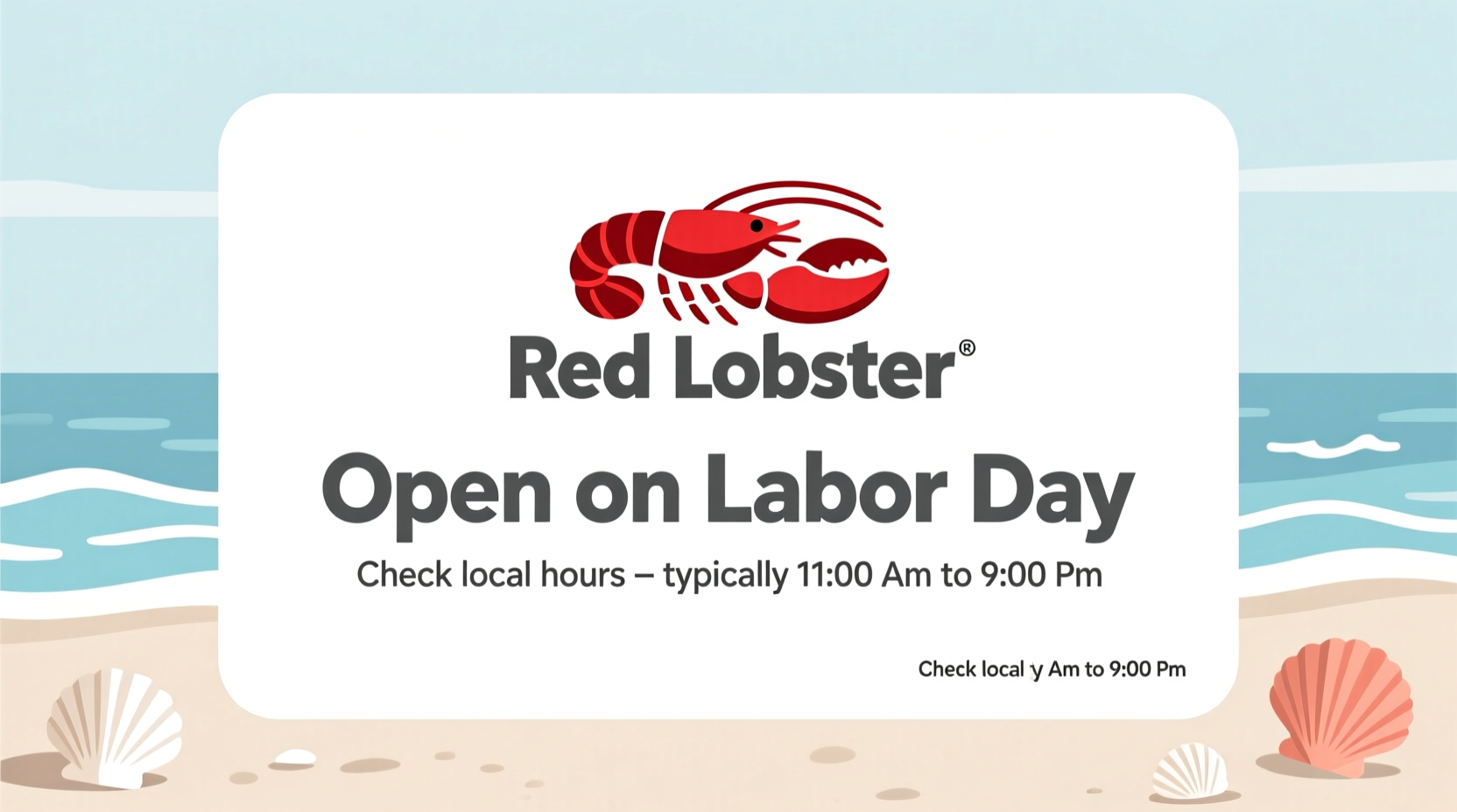 is red lobster open on labor day