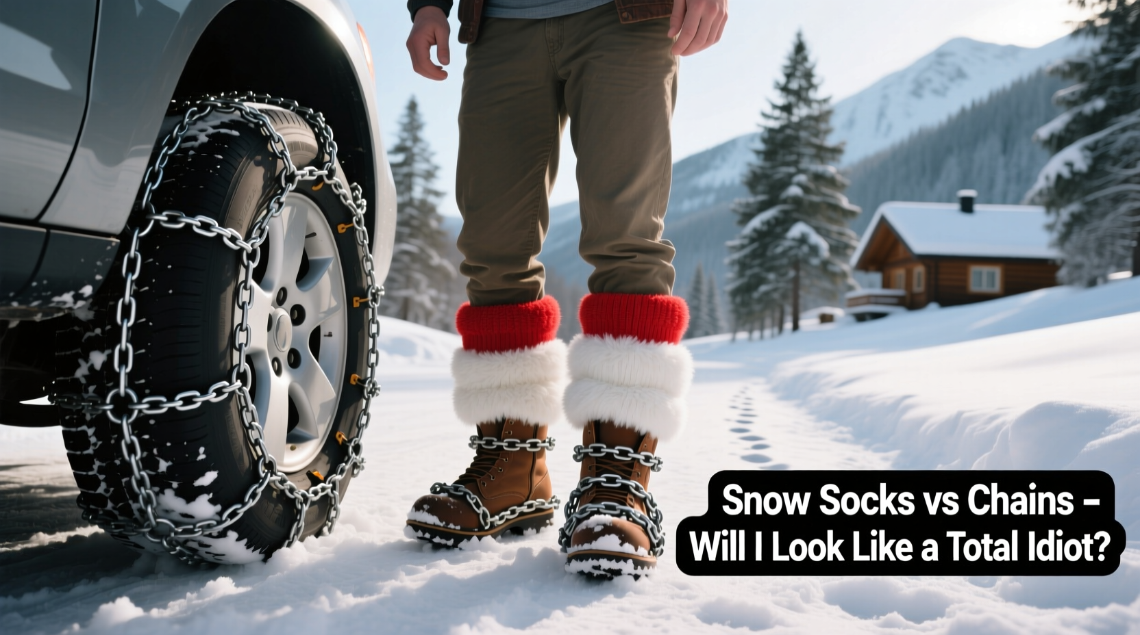 snow socks vs chains will i look like a total idiot using either