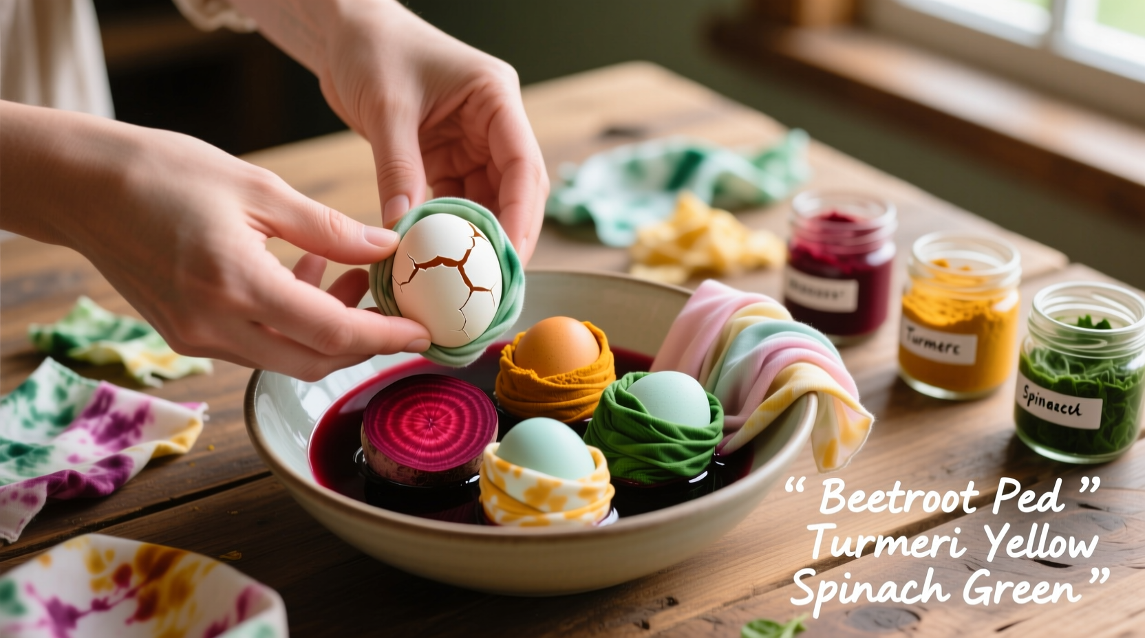 how to dye easter eggs with silk fabric
