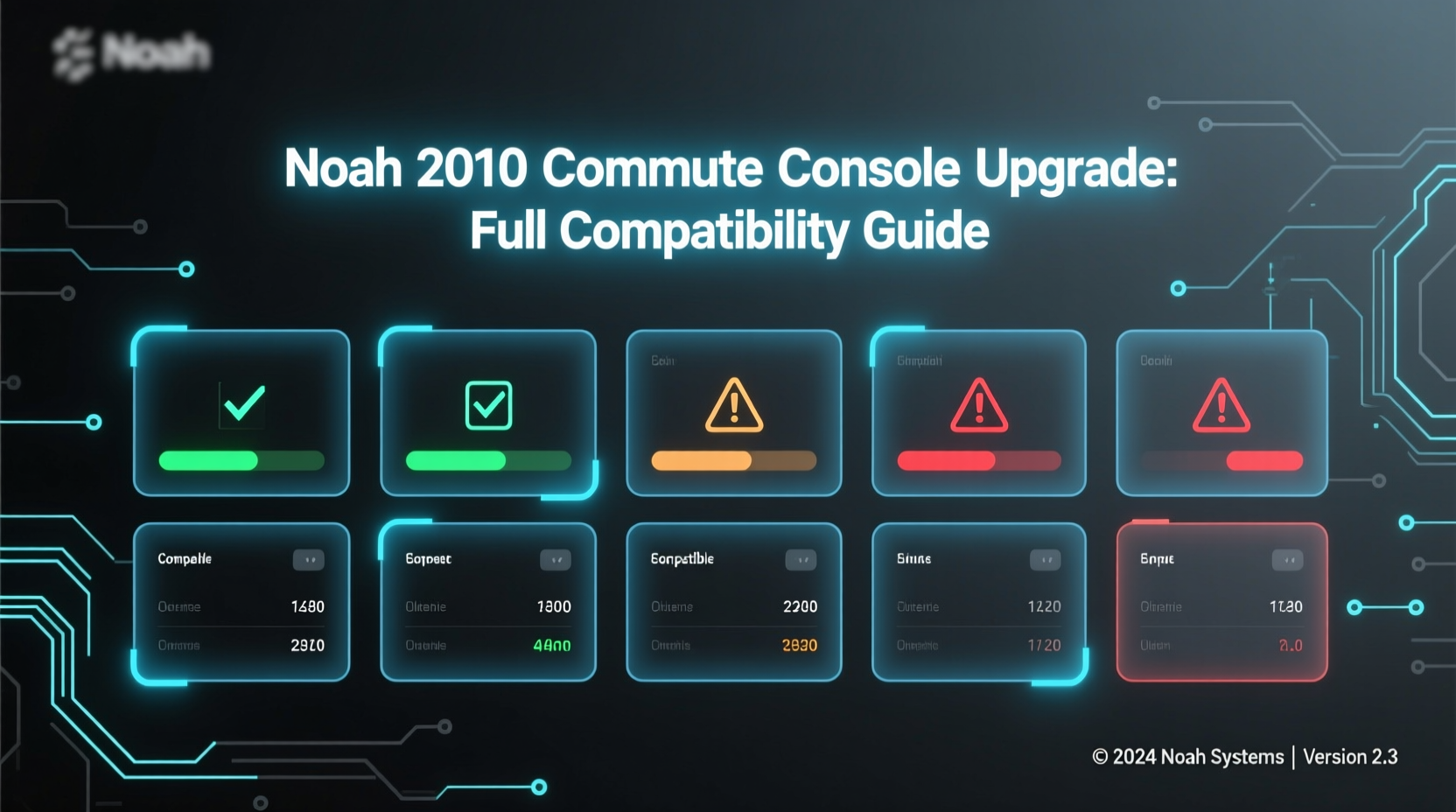 noah 2010 commute console upgrade