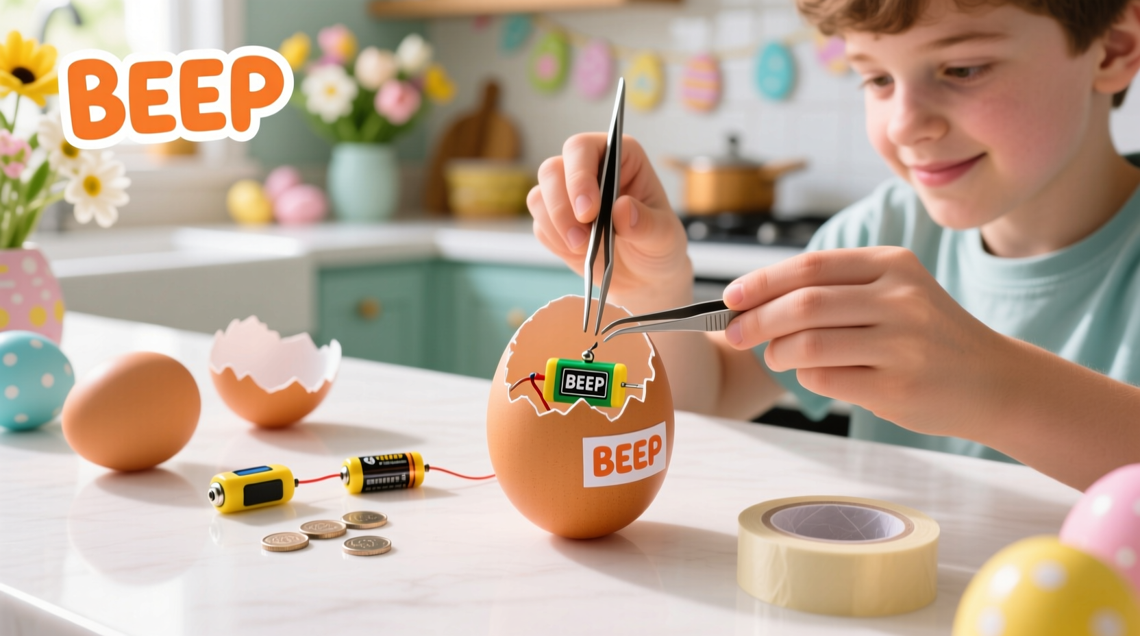how to make beeping easter eggs