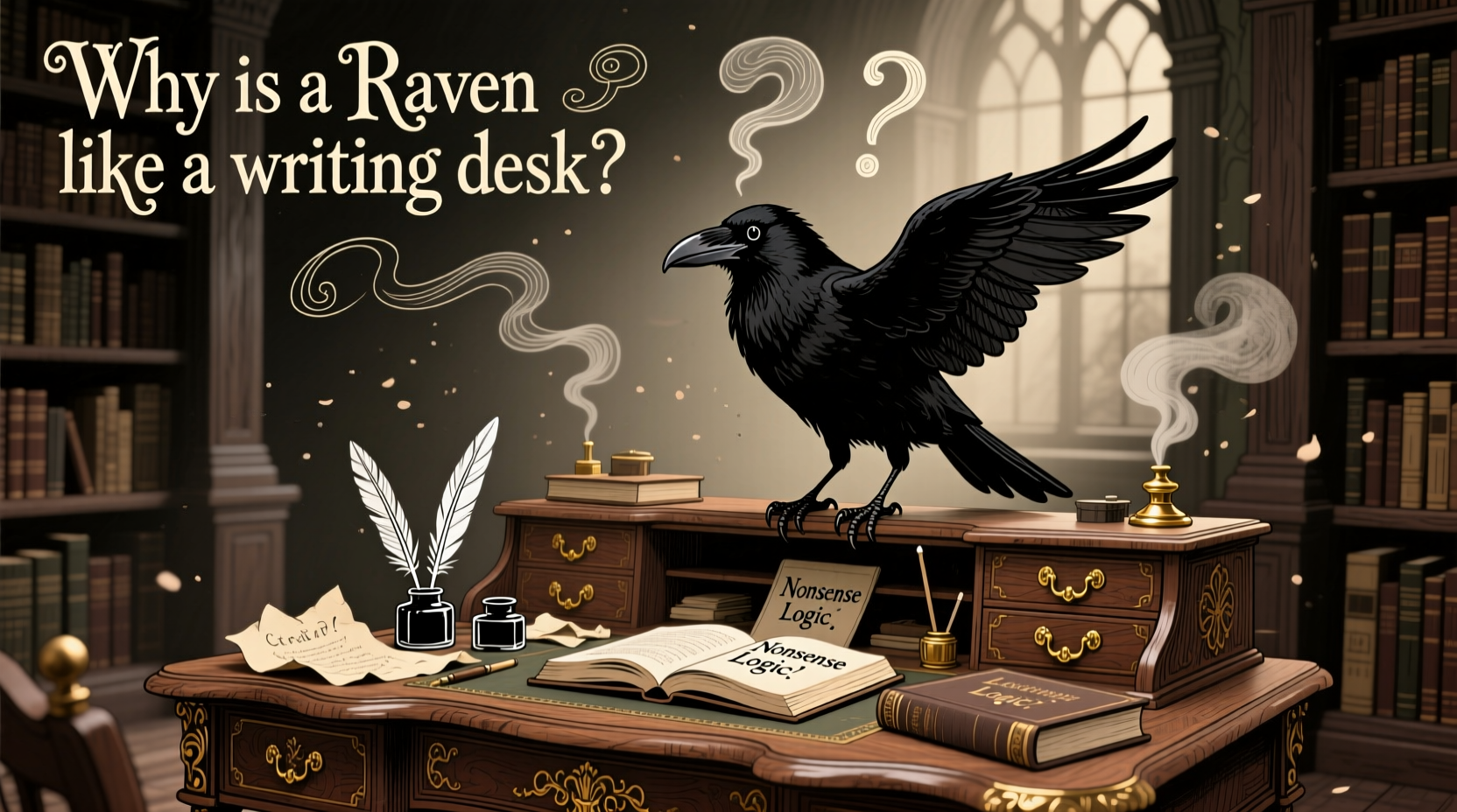 why is a raven like a writing desk exploring the riddle 2