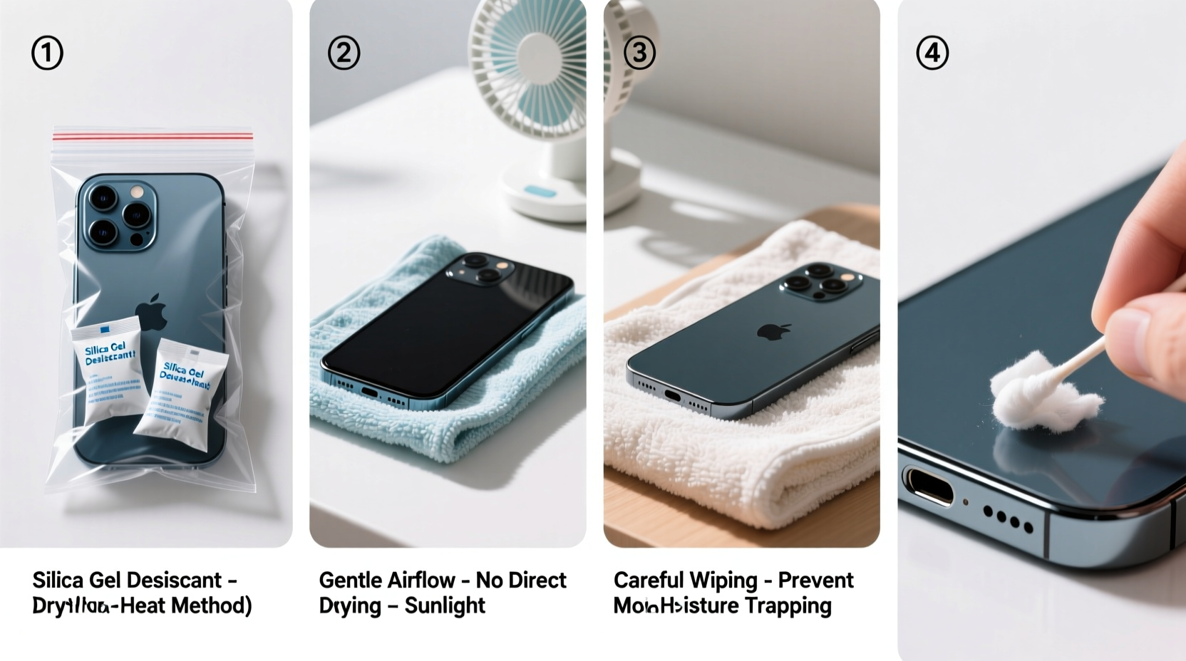 effective methods to quickly and safely dry a wet mobile phone without damage