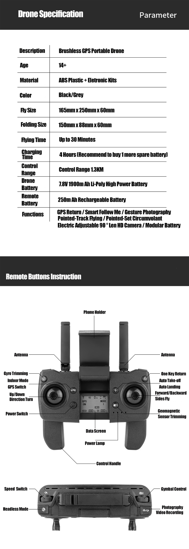 X2000 Drone, drone z.8v 190om ah 