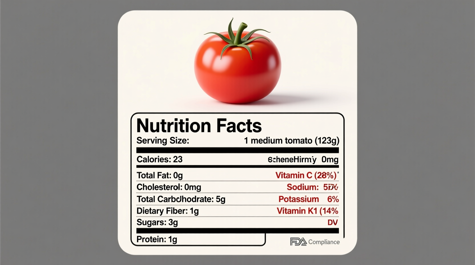 Tomato Nutrition Label: Complete Facts & Values