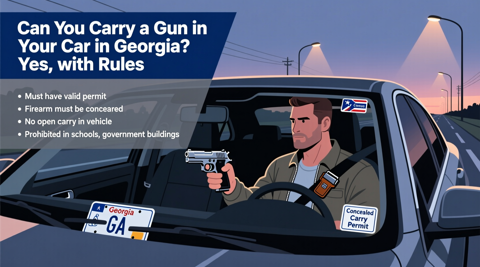 can you carry a gun in your car in georgia