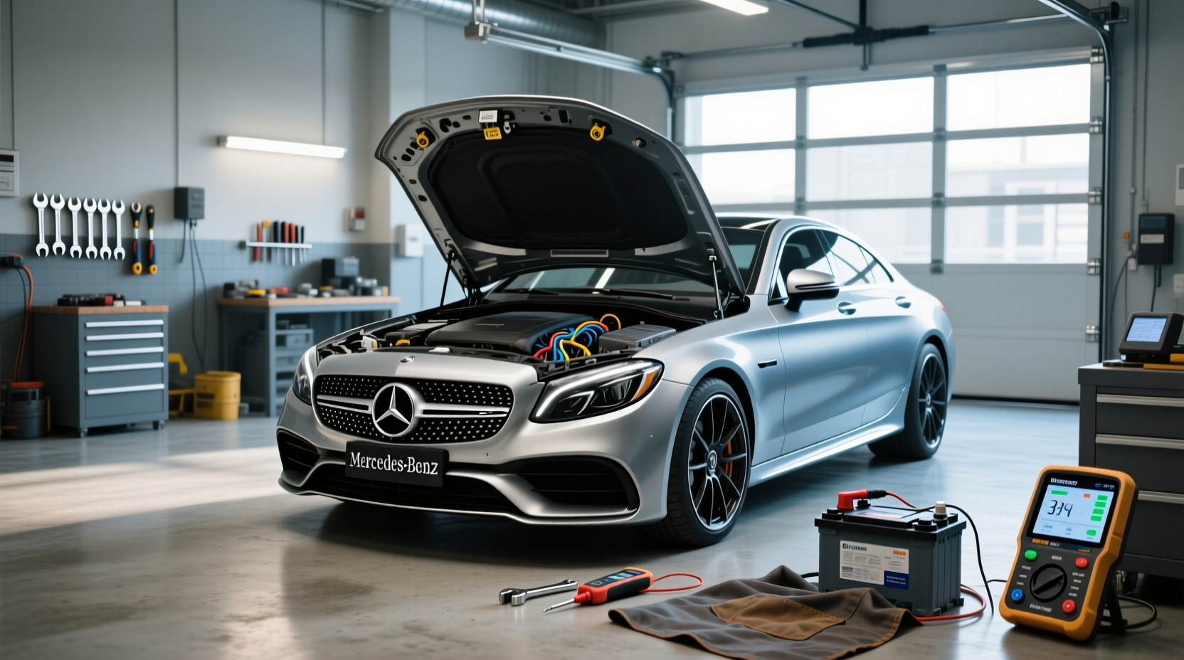 Mercedes Auxiliary Battery Replacement Aesthetic Wallpaper