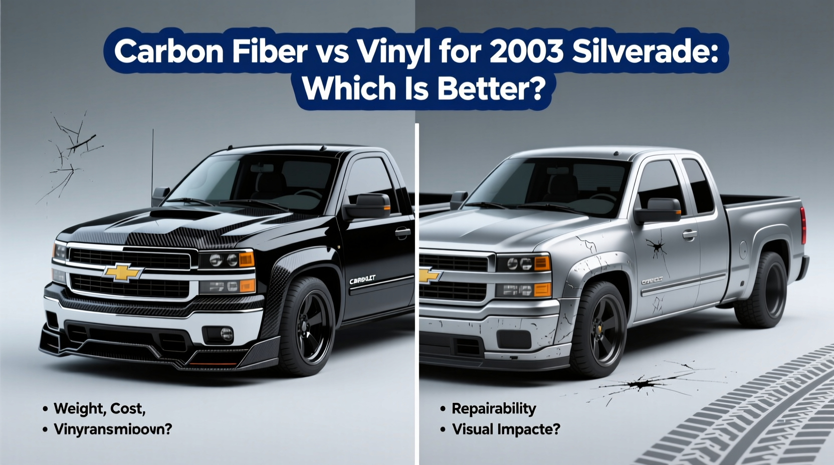 carbon fiber vs vinyl 2003 silverado