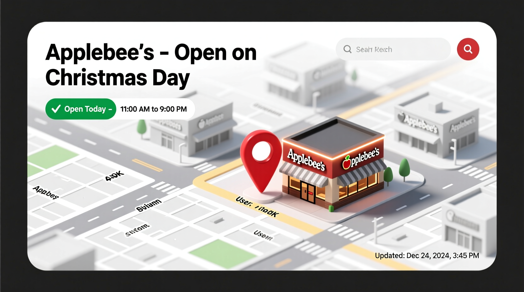 is applebees open on christmas day near me
