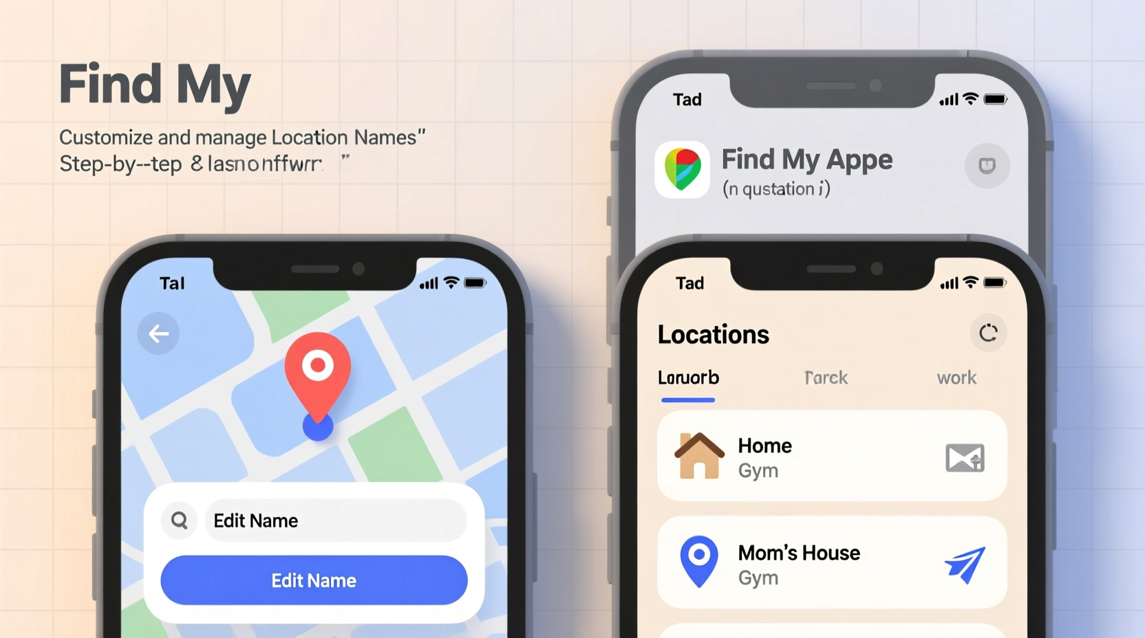 how to customize and manage location names in the find my app for easy tracking