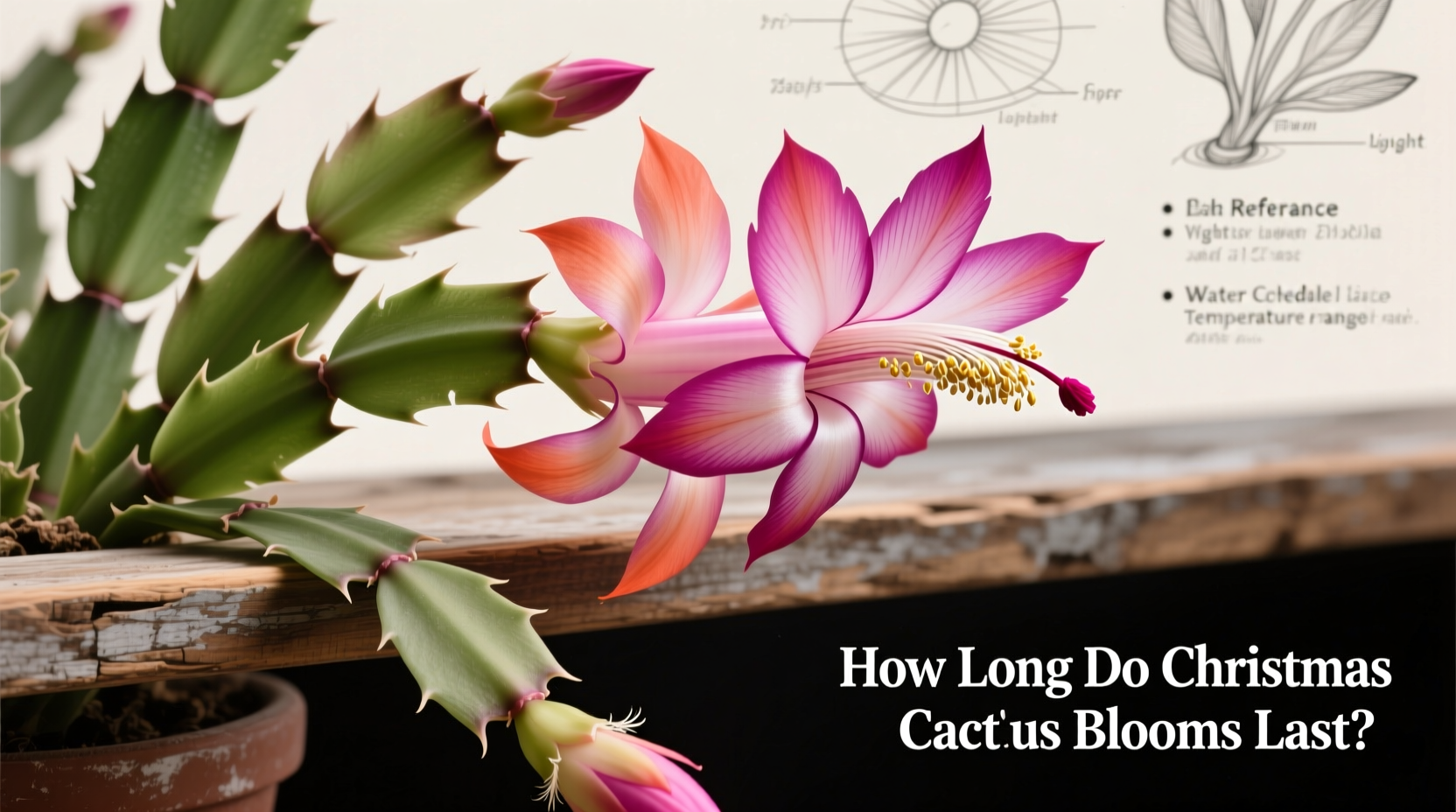 how long do christmas cactus blooms last