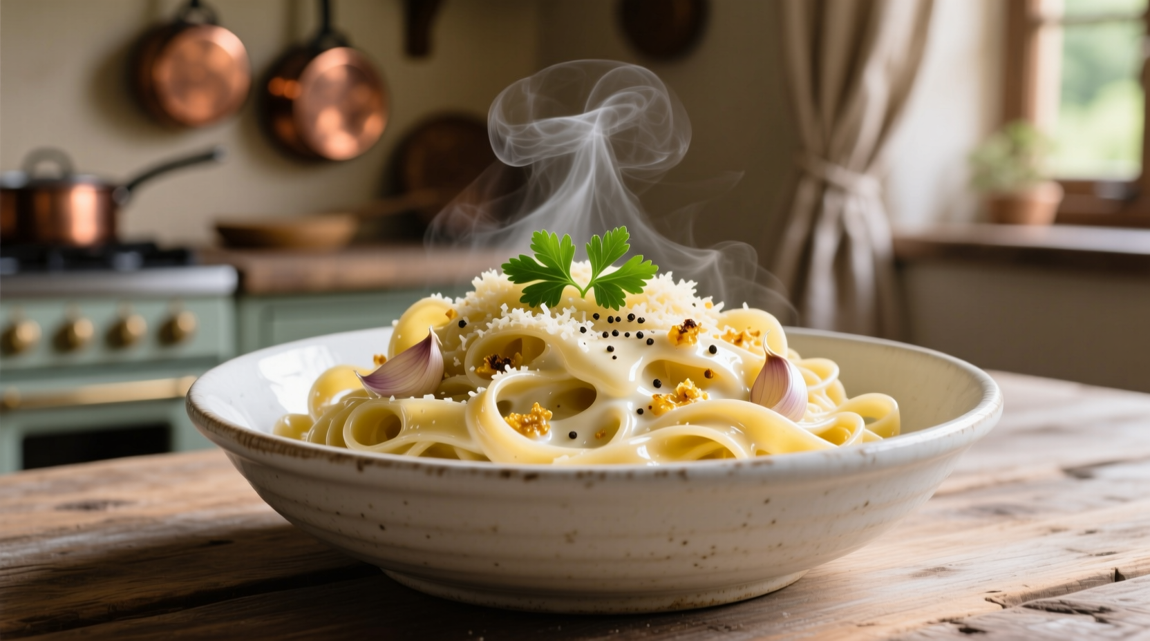 creamy garlic butter pasta