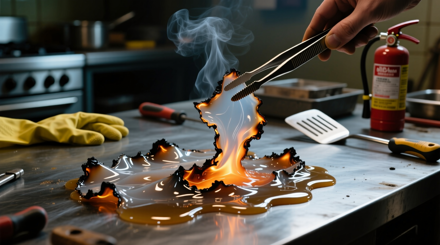 how to remove melted plastic