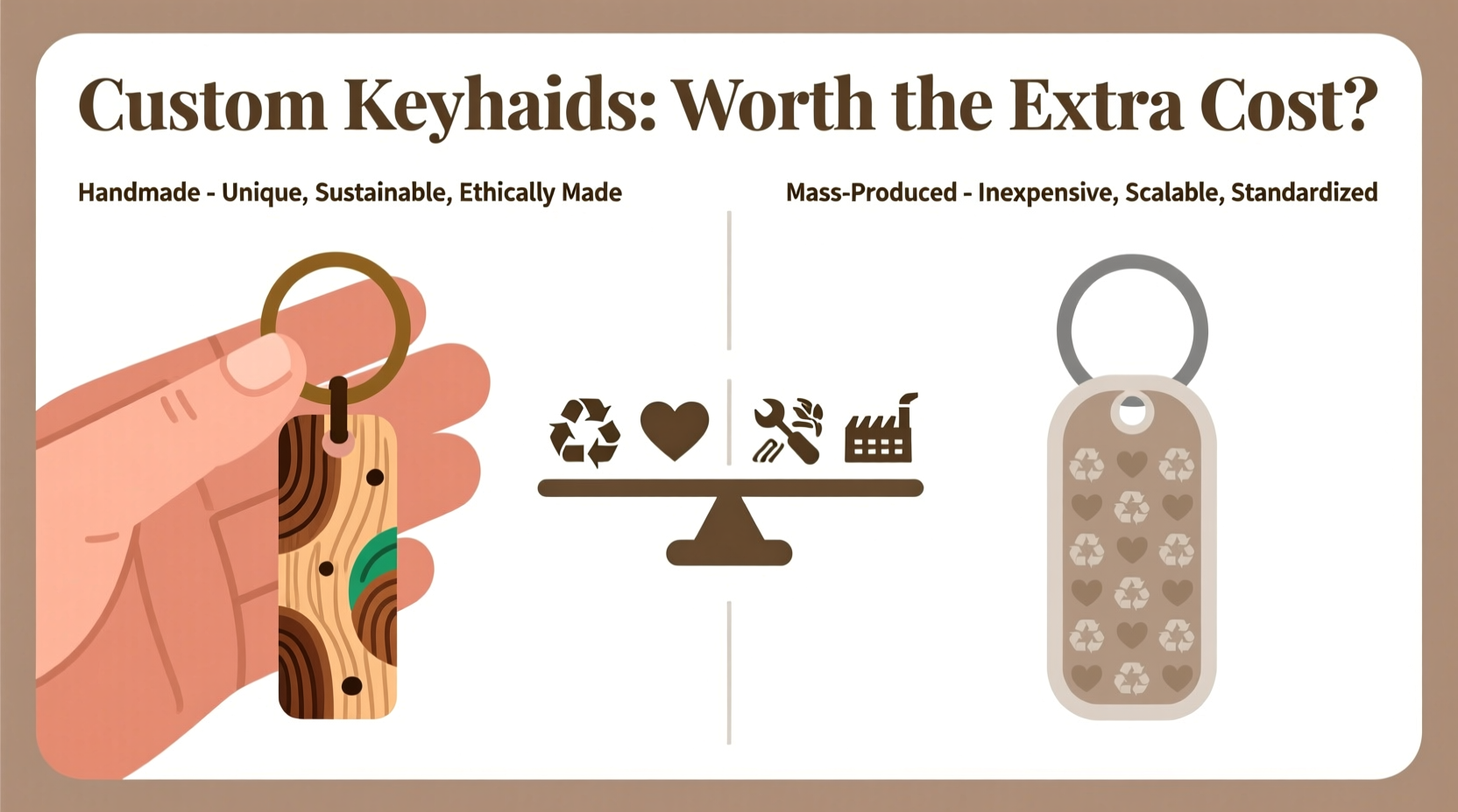 handmade vs mass produced keychains are custom keychains worth the extra cost