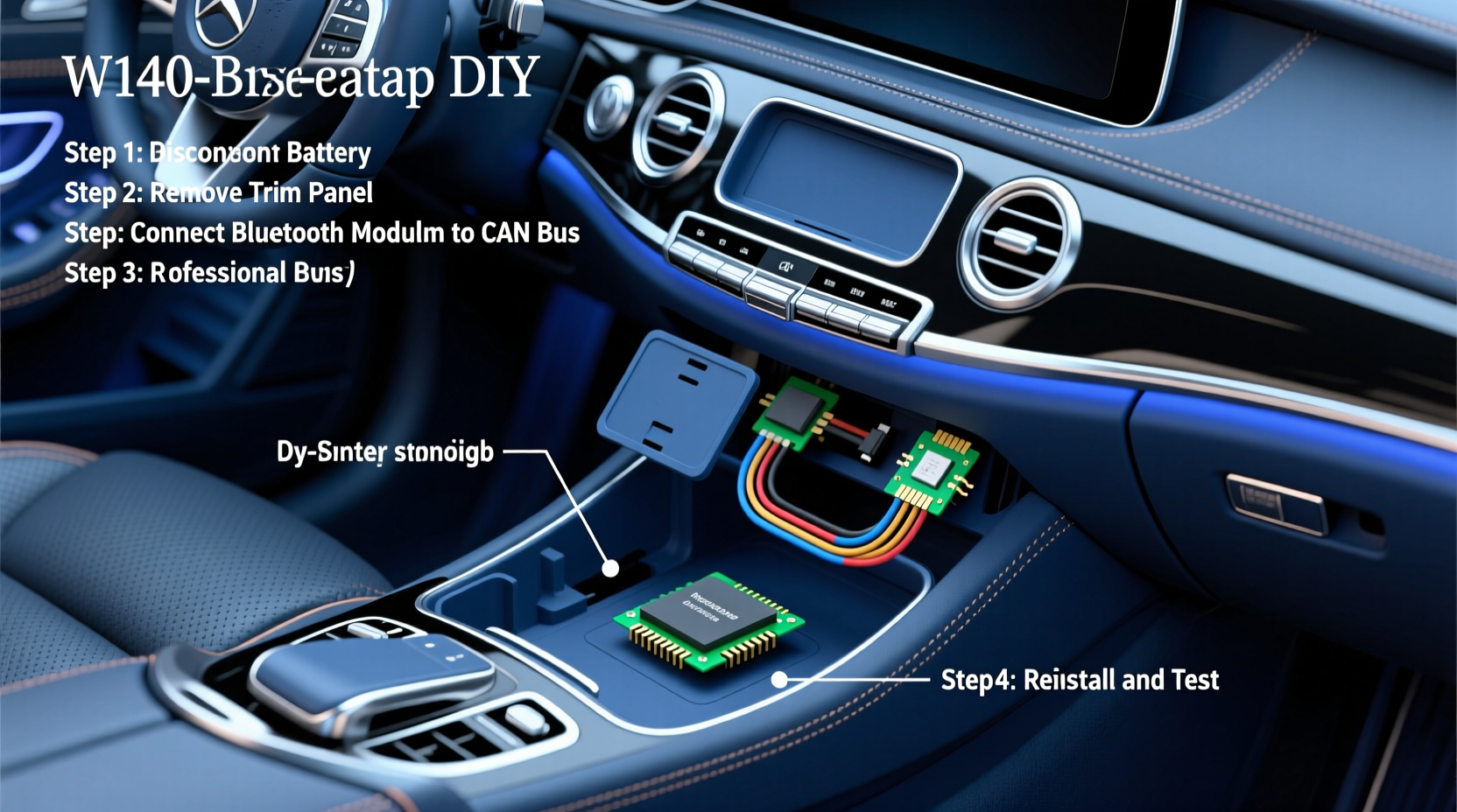 w140 bluetooth install diy