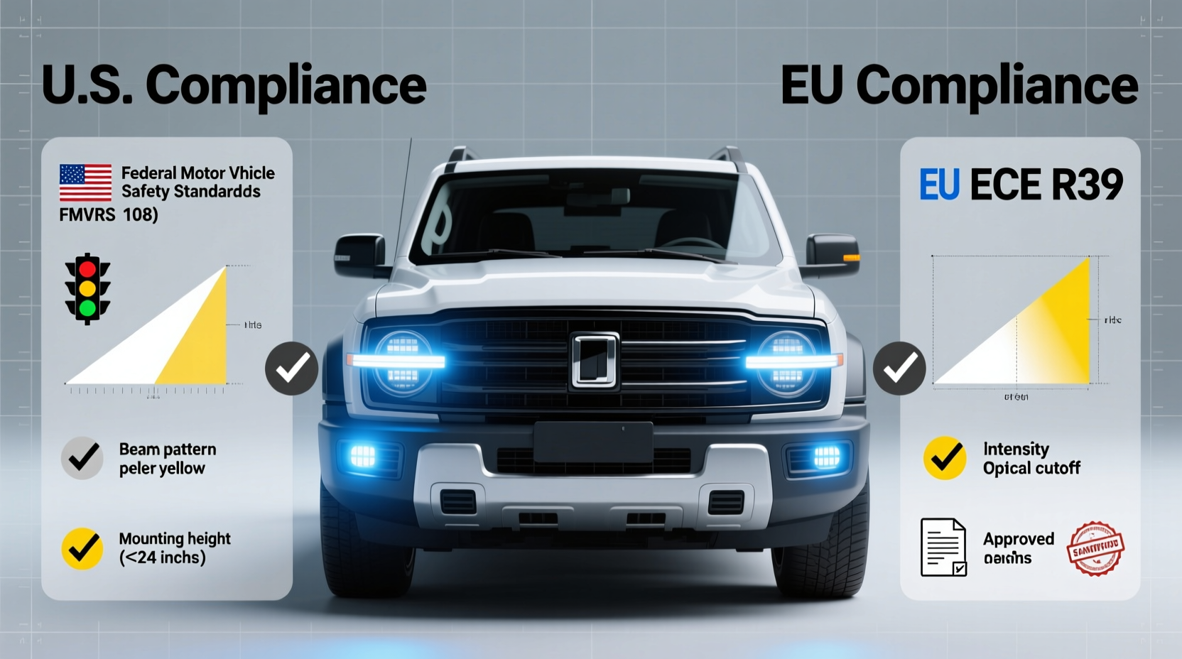 LR4 LED Fog Light Legality: U.S. & EU Compliance Guide