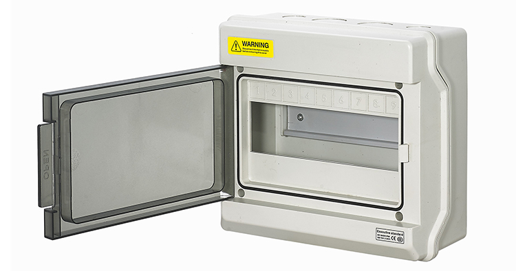 Top quality 219*200*100mm 9 way plastic electrical enclosure power distribution board mcb box