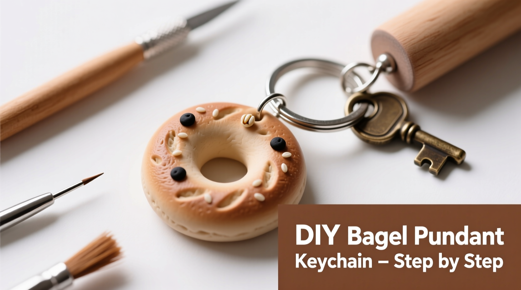 creative diy bagel pendant keychain step by step guide for unique handmade accessories