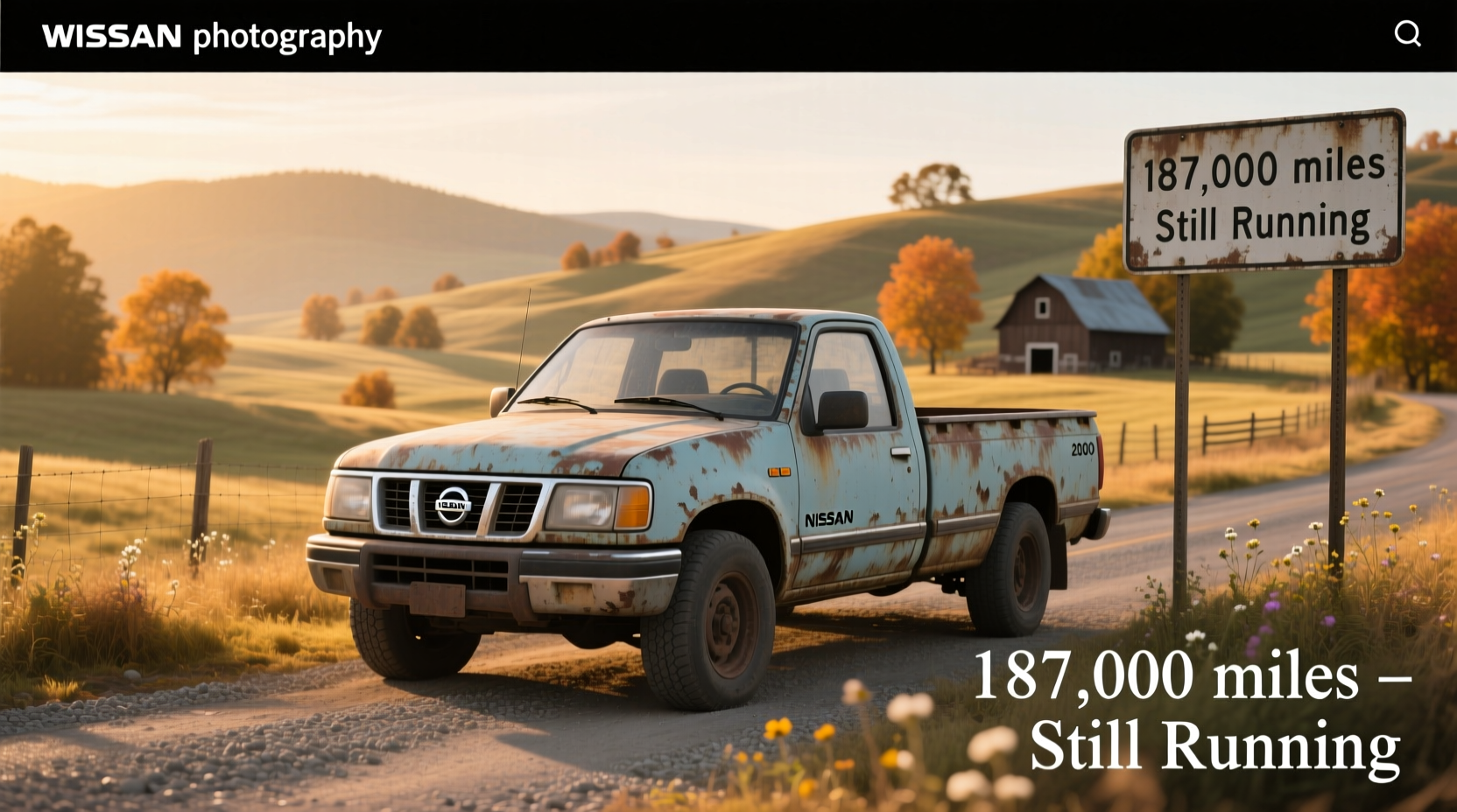 Nissan pickup truck 2000 model, showing older design