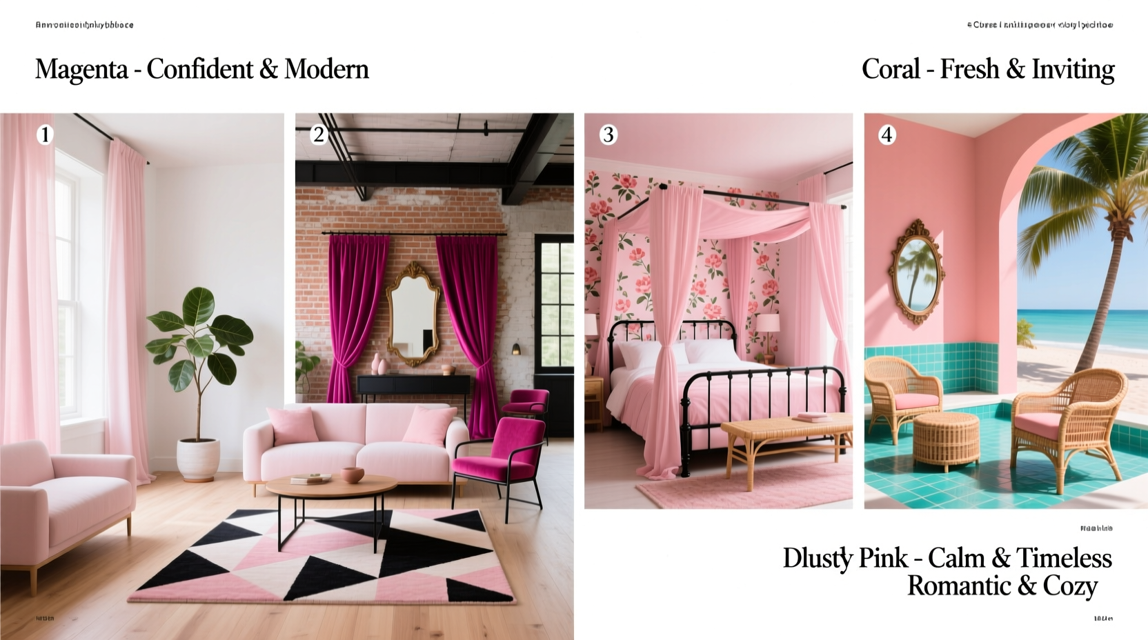 how to select the perfect shade of pink for every style and space