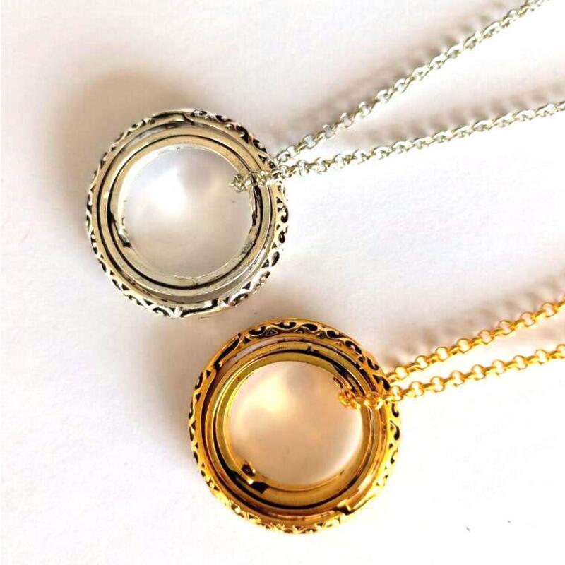 Fashion Astronomy Ball Retro Letters Sphere Reversible Deformed Globe Necklace ring