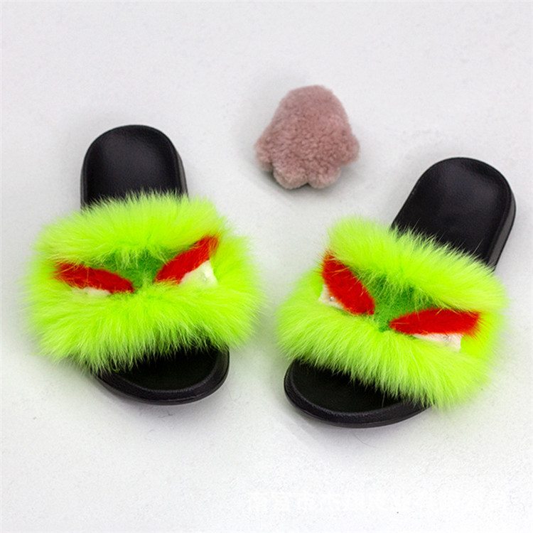Wholesale Home Slippers Women Sliders Comfort Furry Summer Flat Sandals Ladies Shoes