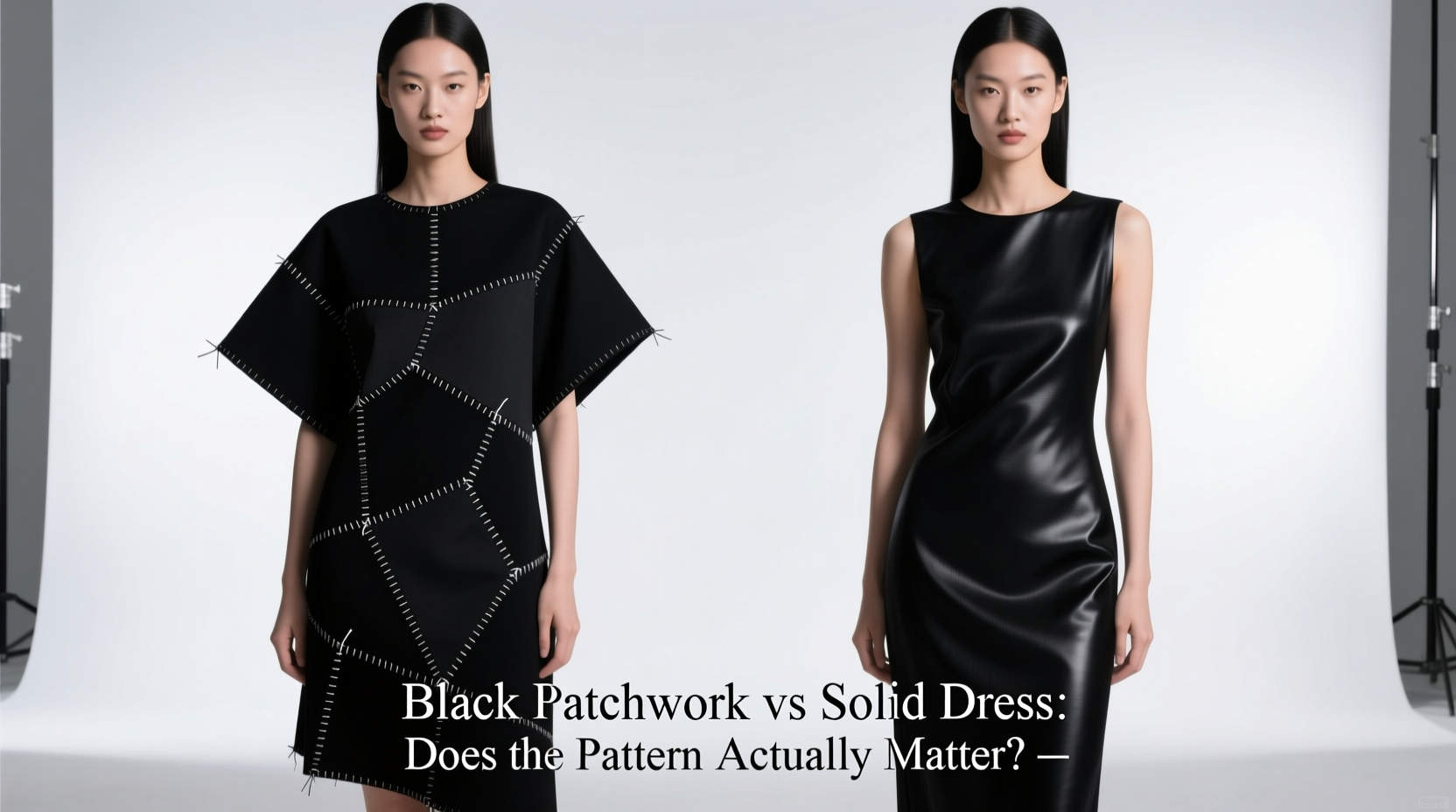 black patchwork vs solid dress does the pattern actually matter