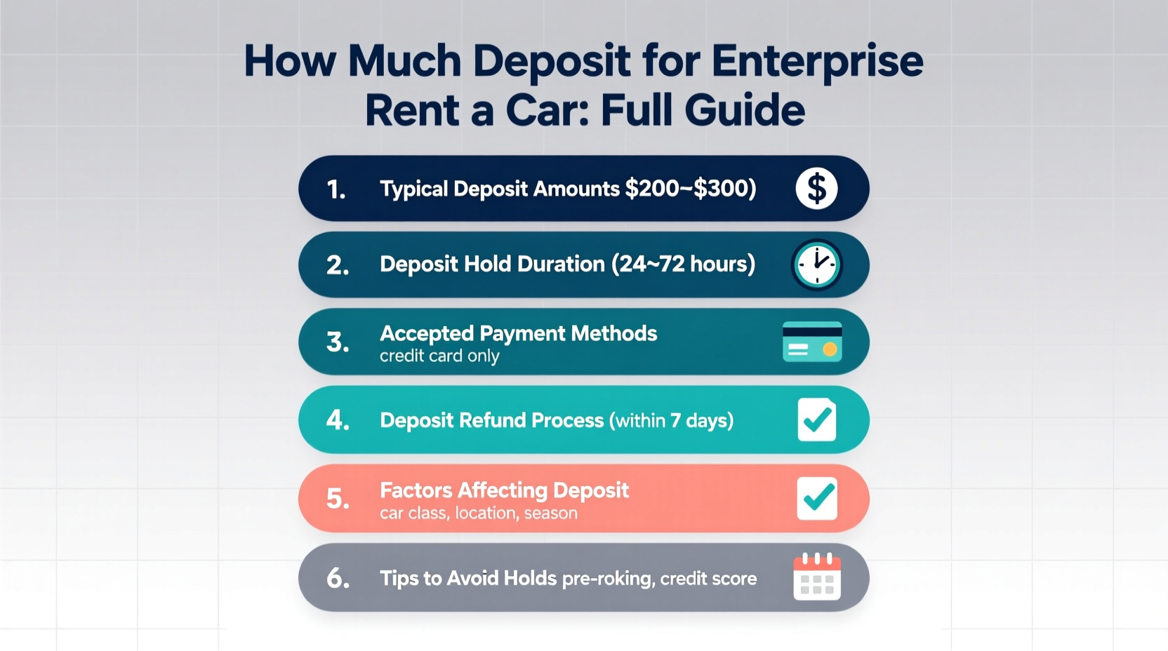 how much deposit enterprise rent a car