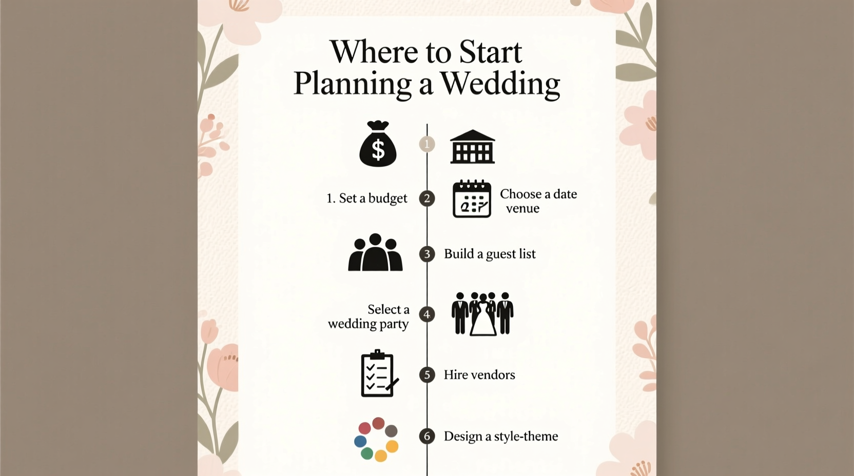 where to start planning a wedding