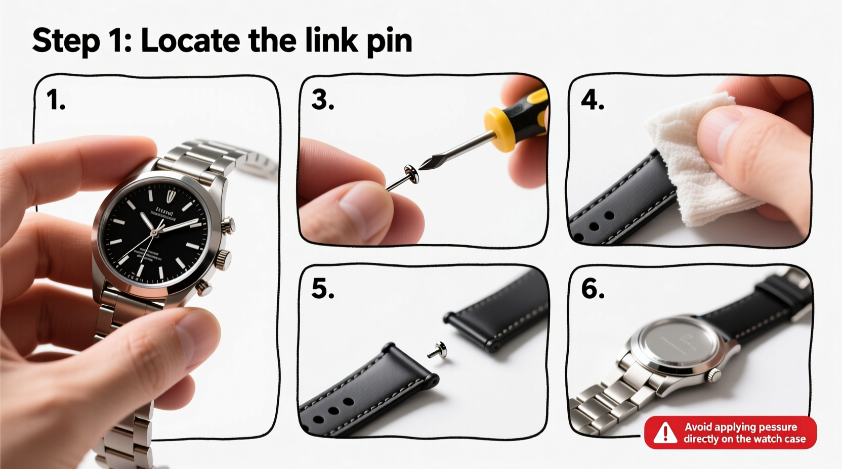 step by step guide to safely remove watch links at home without special tools