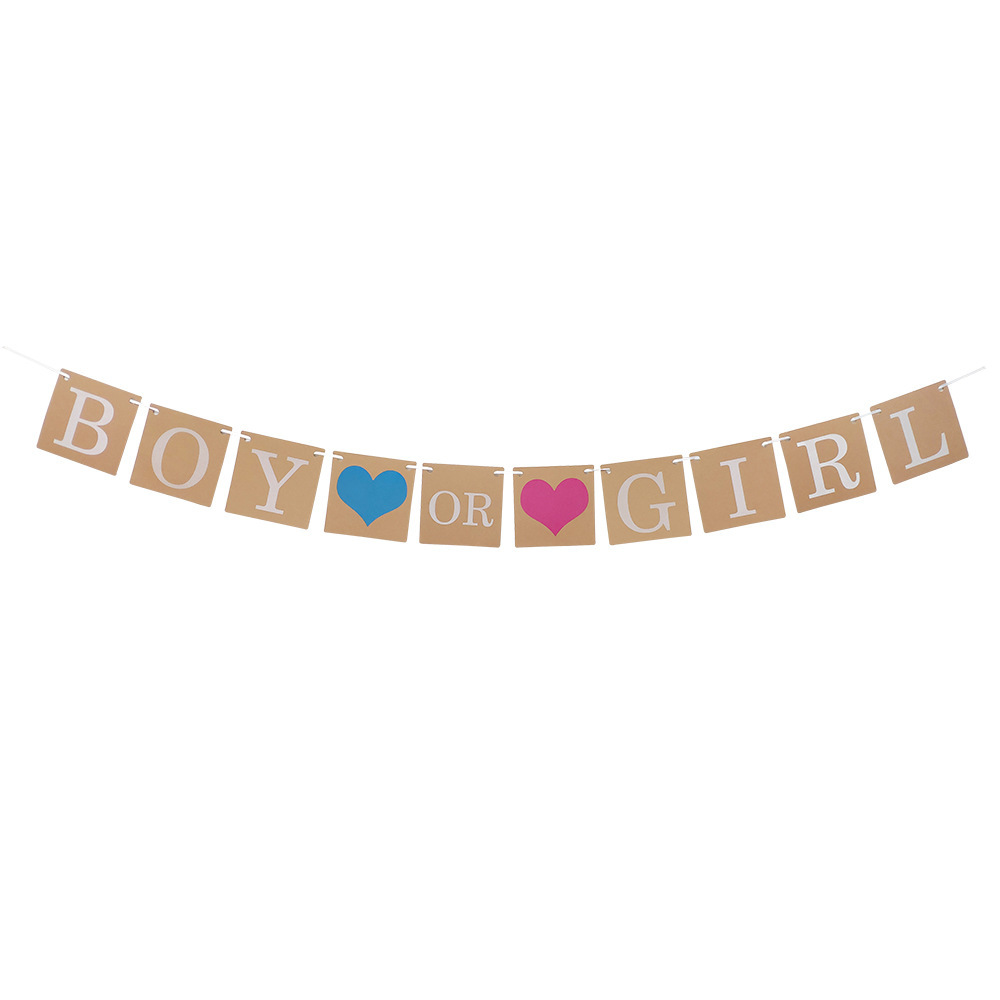 Girl Or Boy Letter Banner Baby Shower Alphabet Garland we love you banner