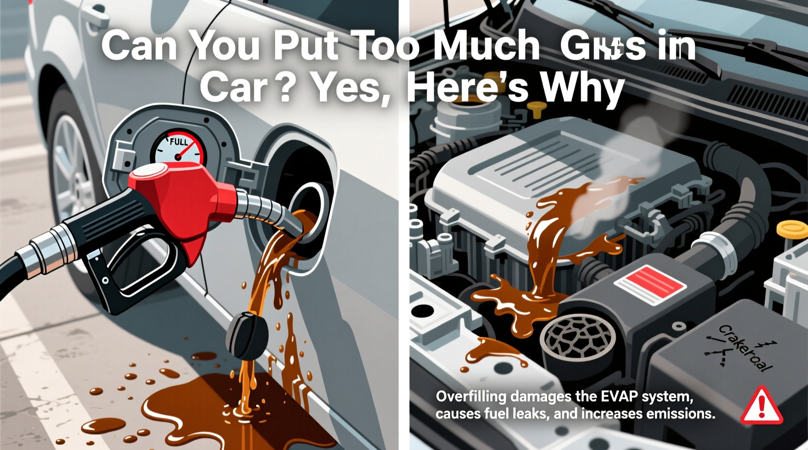 can you put too much gas in your car