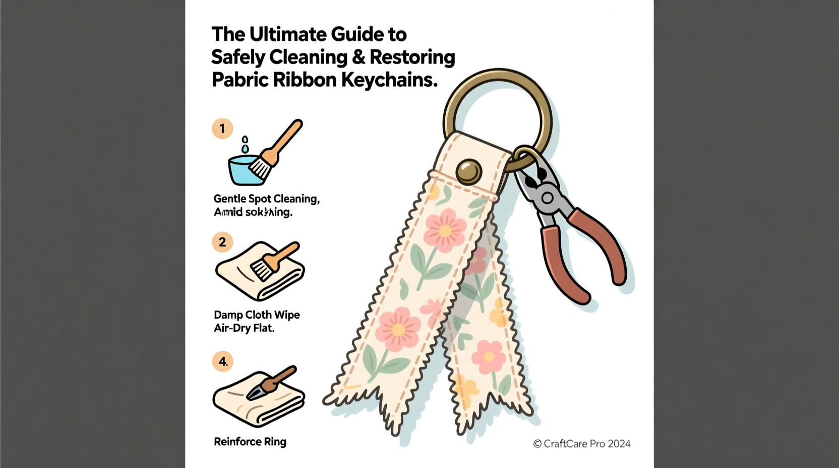 the ultimate guide to safely cleaning and restoring fabric ribbon keychains