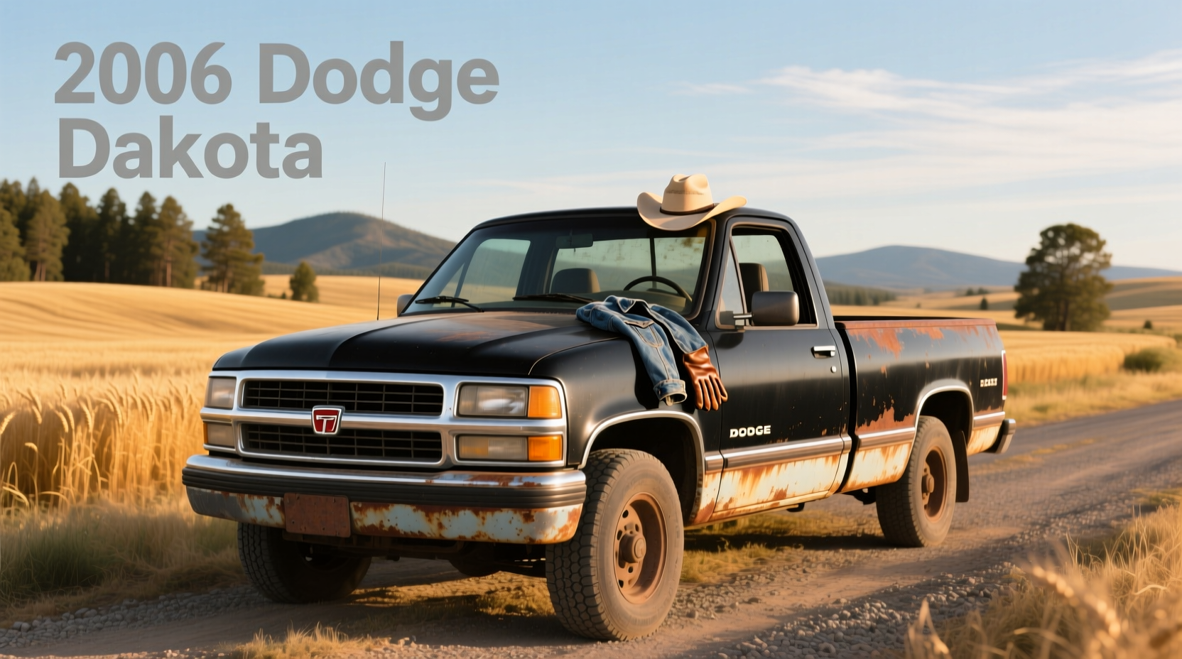 2006 Dodge Dakota pickup truck parked on gravel