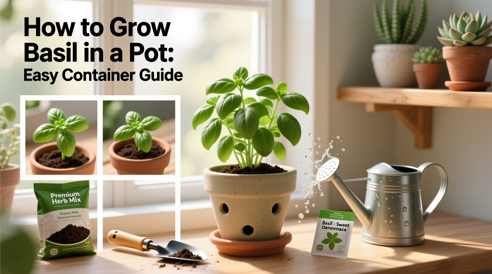 how to grow basil in a pot