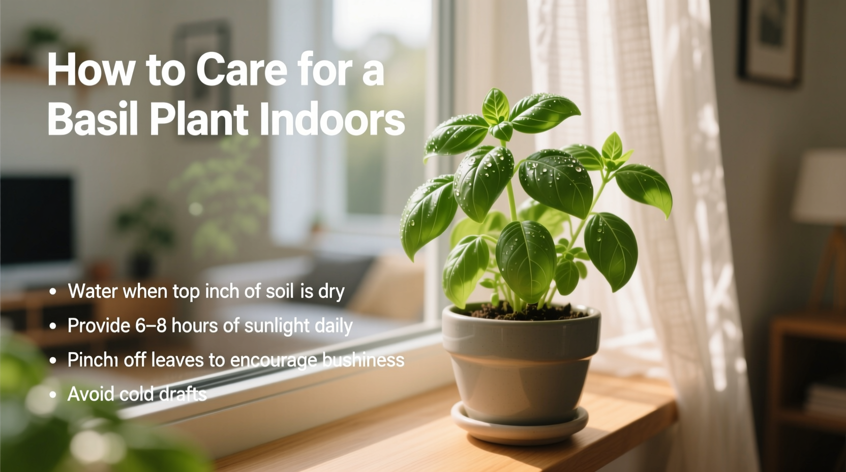 how to care for a basil plant indoors