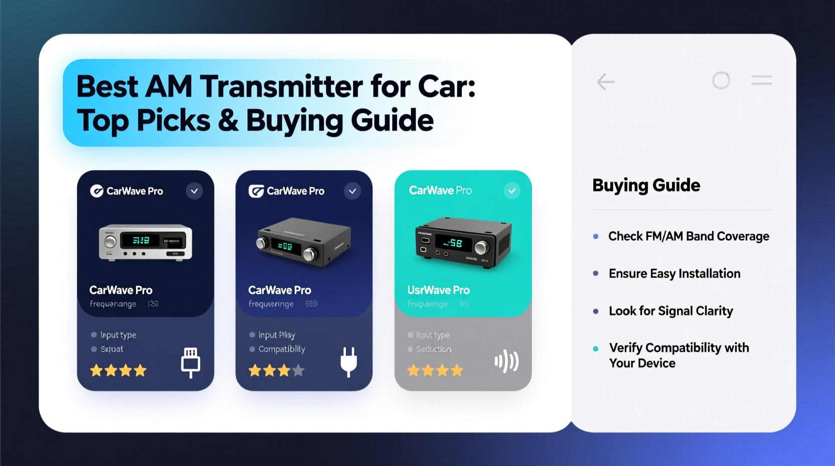 am transmitter for car