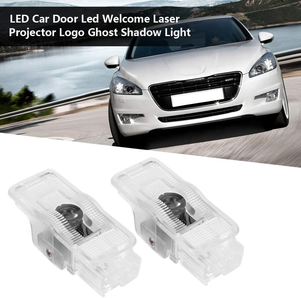 Projecteur De Logo LED Pour Portière De Voiture (Lot De 2) | Pour Peugeot RCZ Et Autres Modèles | Installation Plug & Play