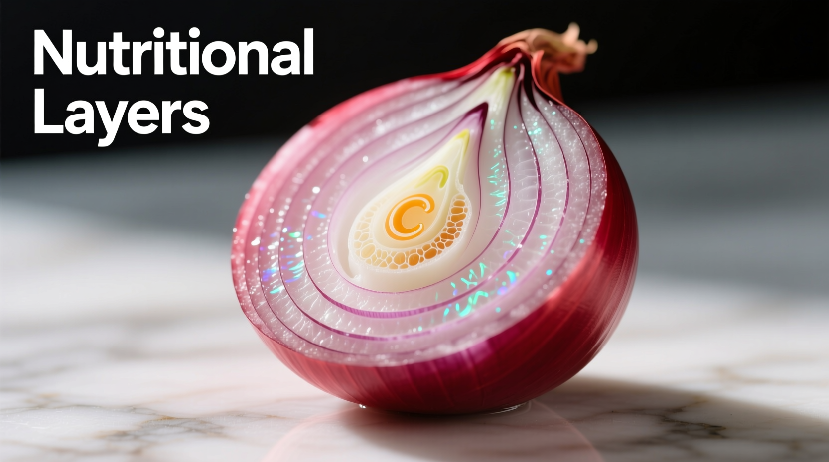 Fresh red onions with visible layers showing nutritional compounds