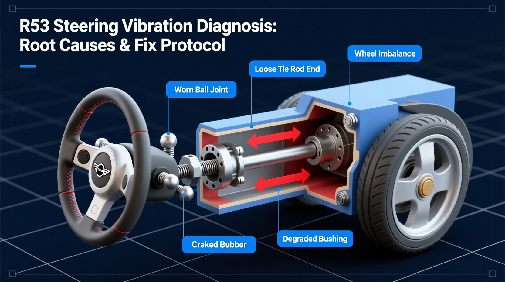 r53 steering vibration diagnosis