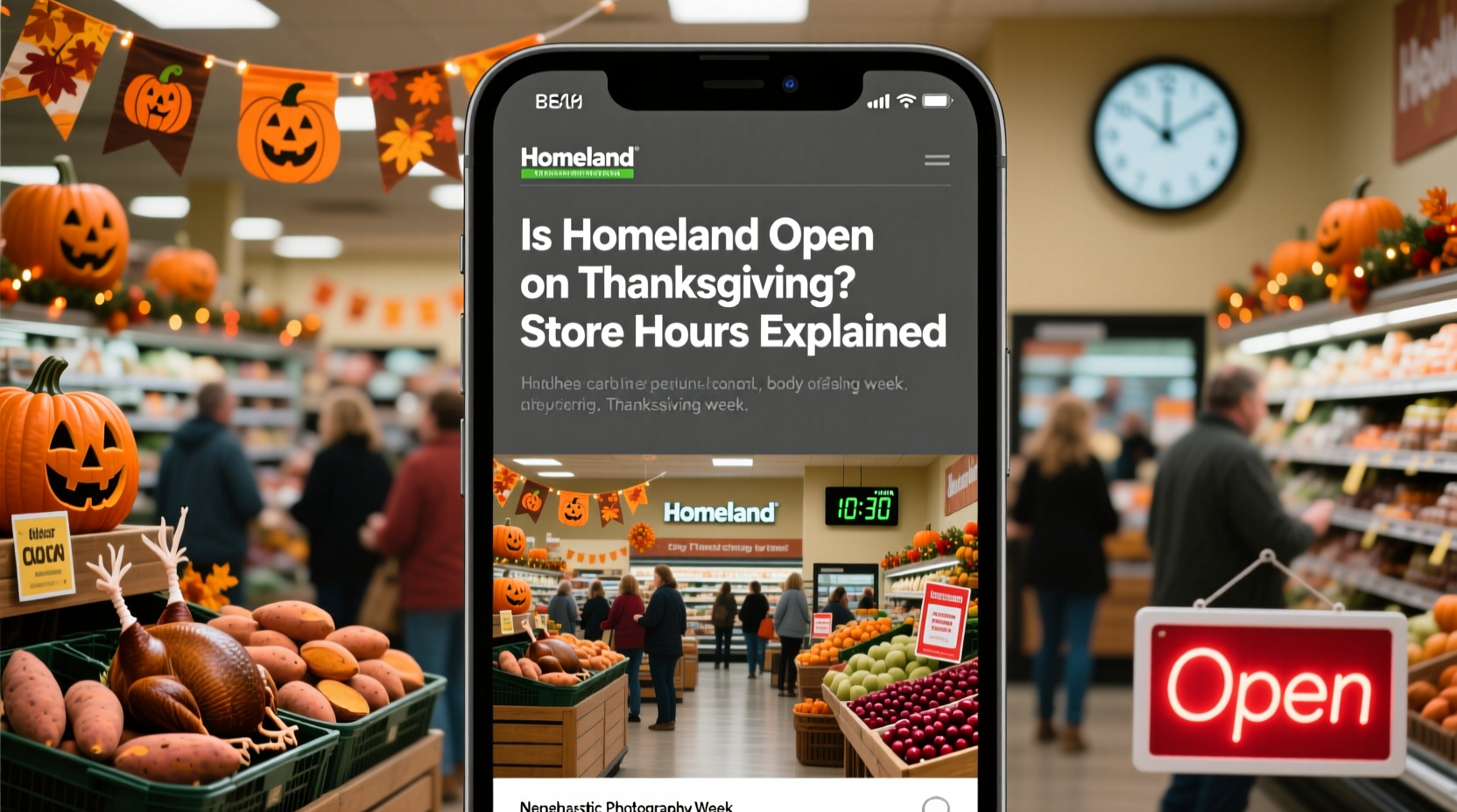 is homeland open on thanksgiving