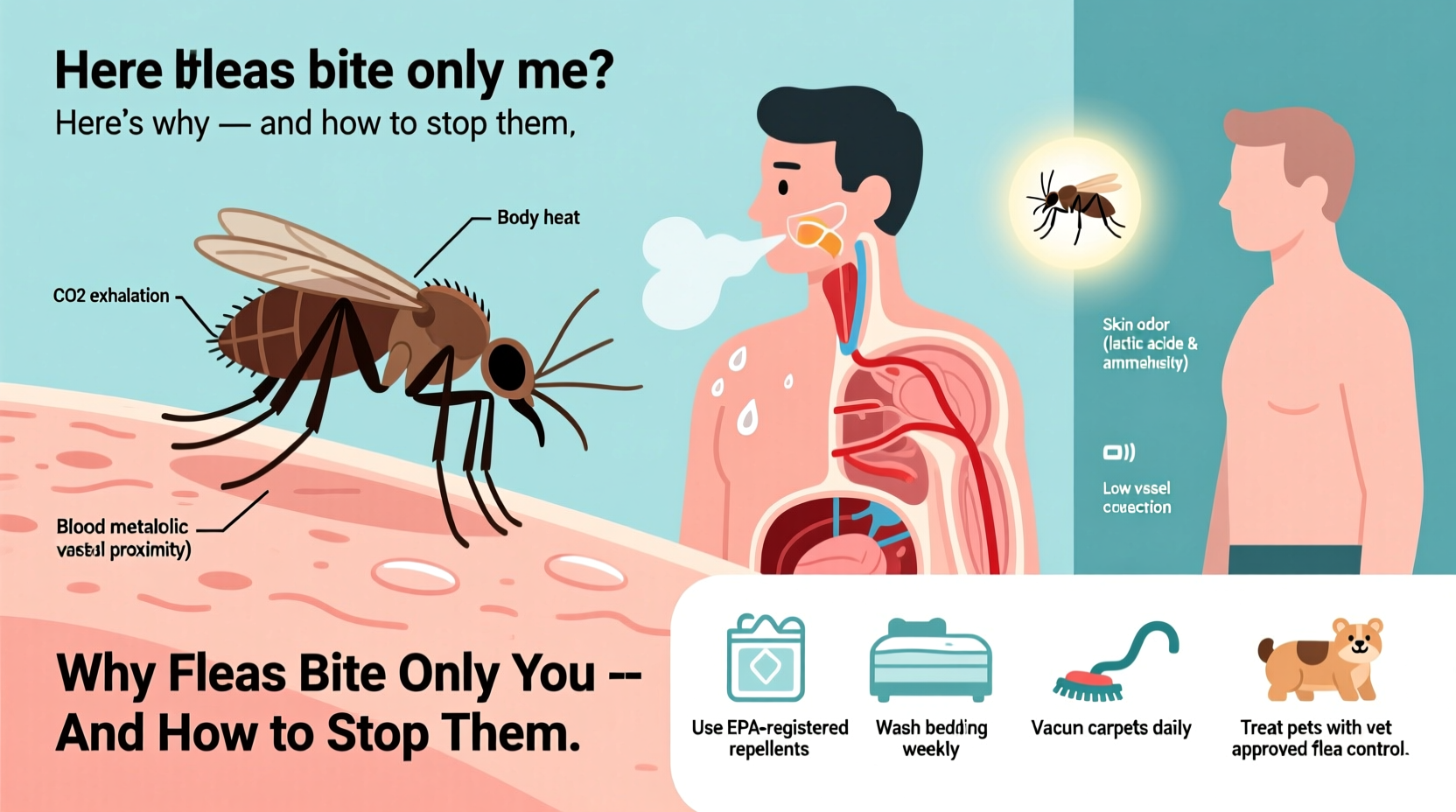 why do fleas bite only me reasons prevention tips