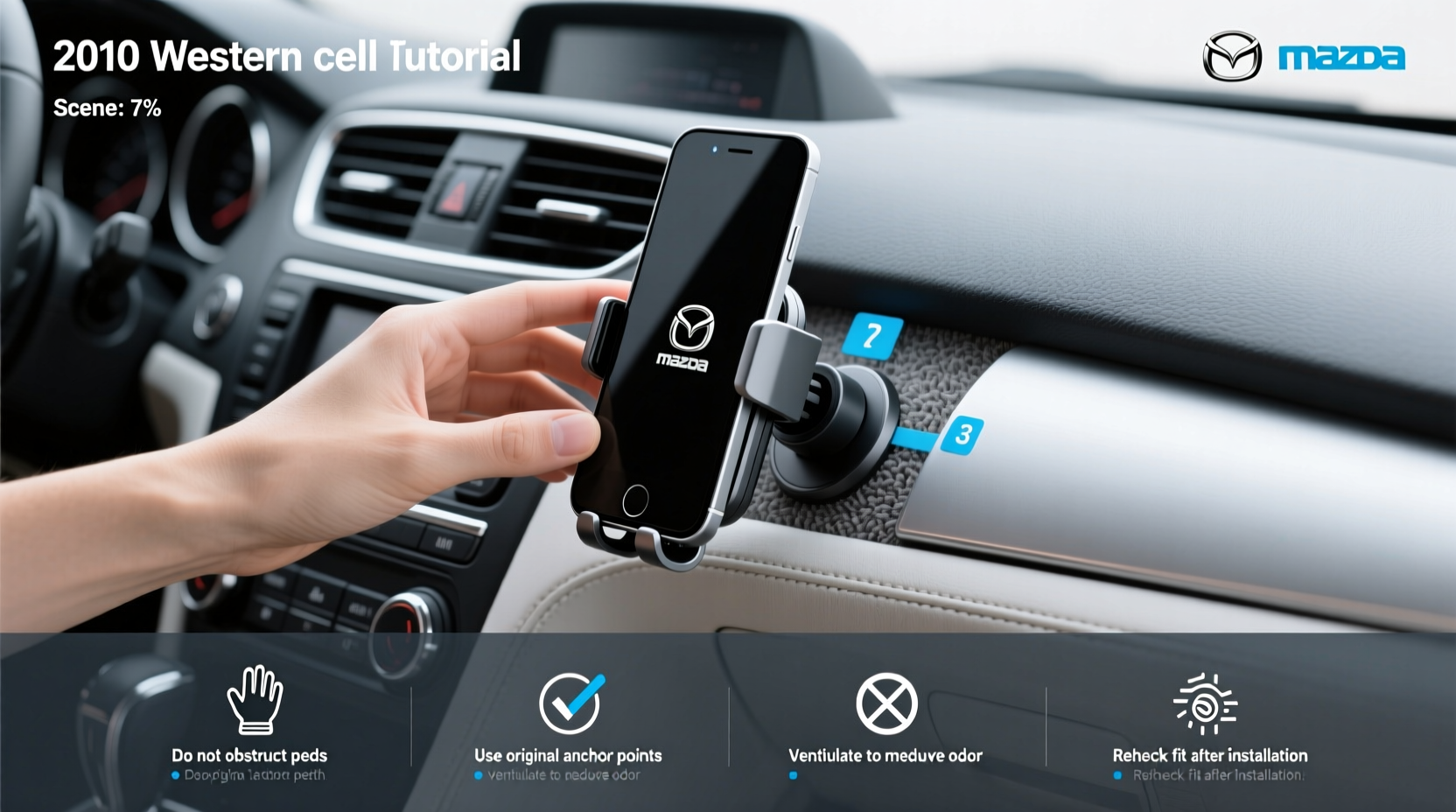 2010 mazda 3 cell phone mount